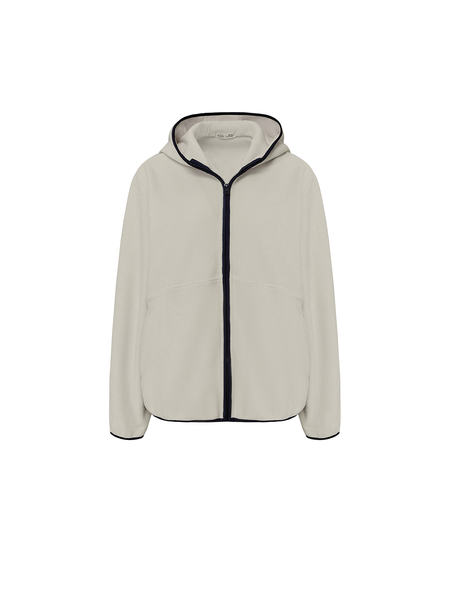 Fleece with zipper, milky