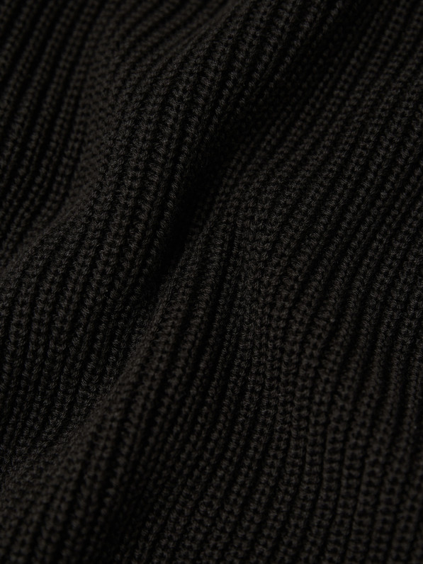 Knitted sweater, men's, black