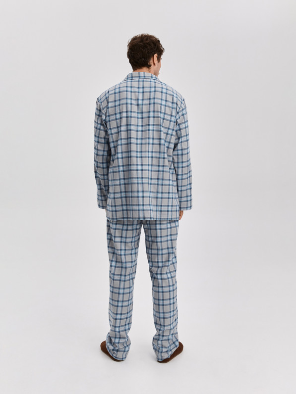 Men's blue pajama trousers