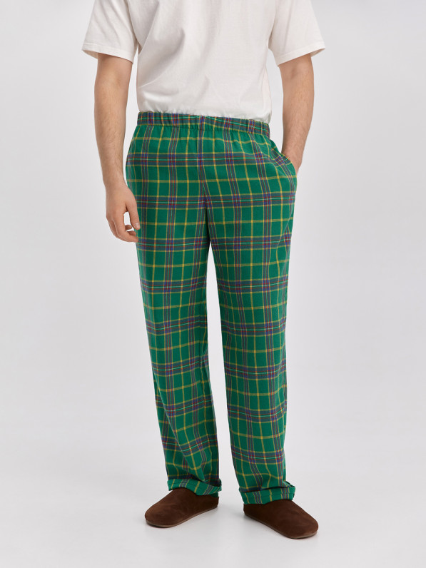 Men's green pajama trousers