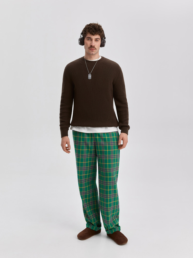 Men's green pajama trousers