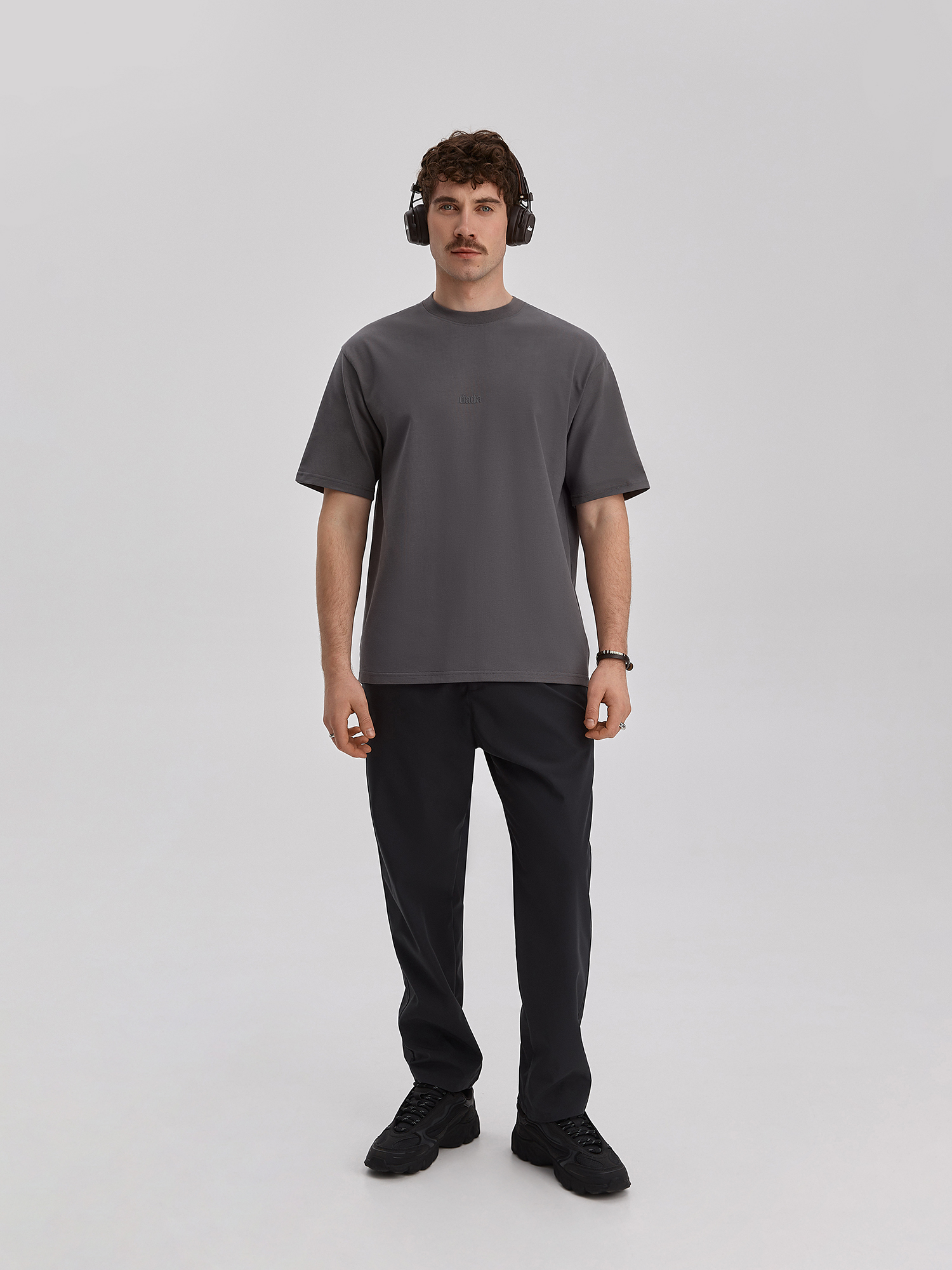 Men's T-shirt «diadia», gray