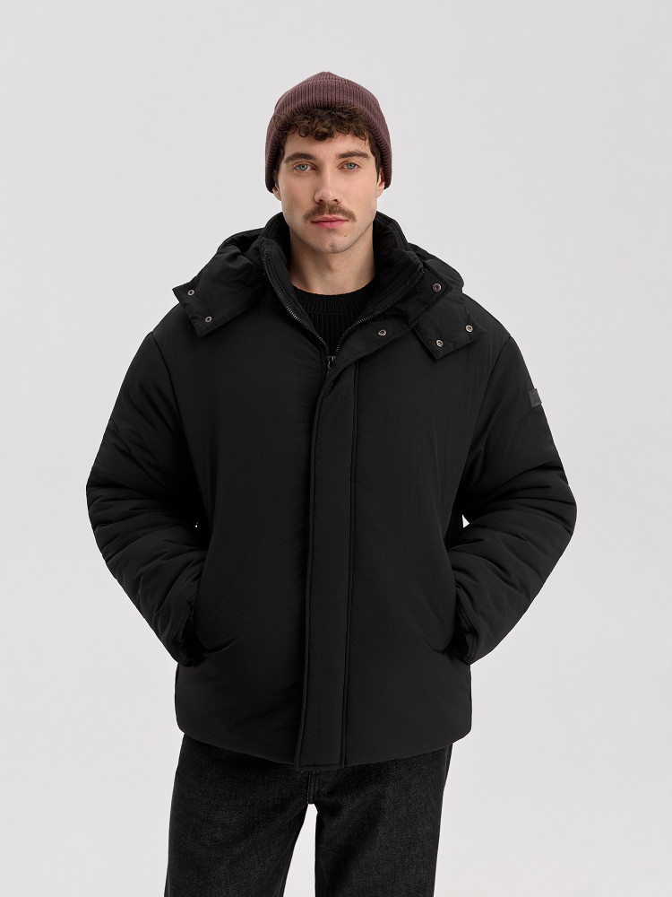 Warm jacket, men's, black
