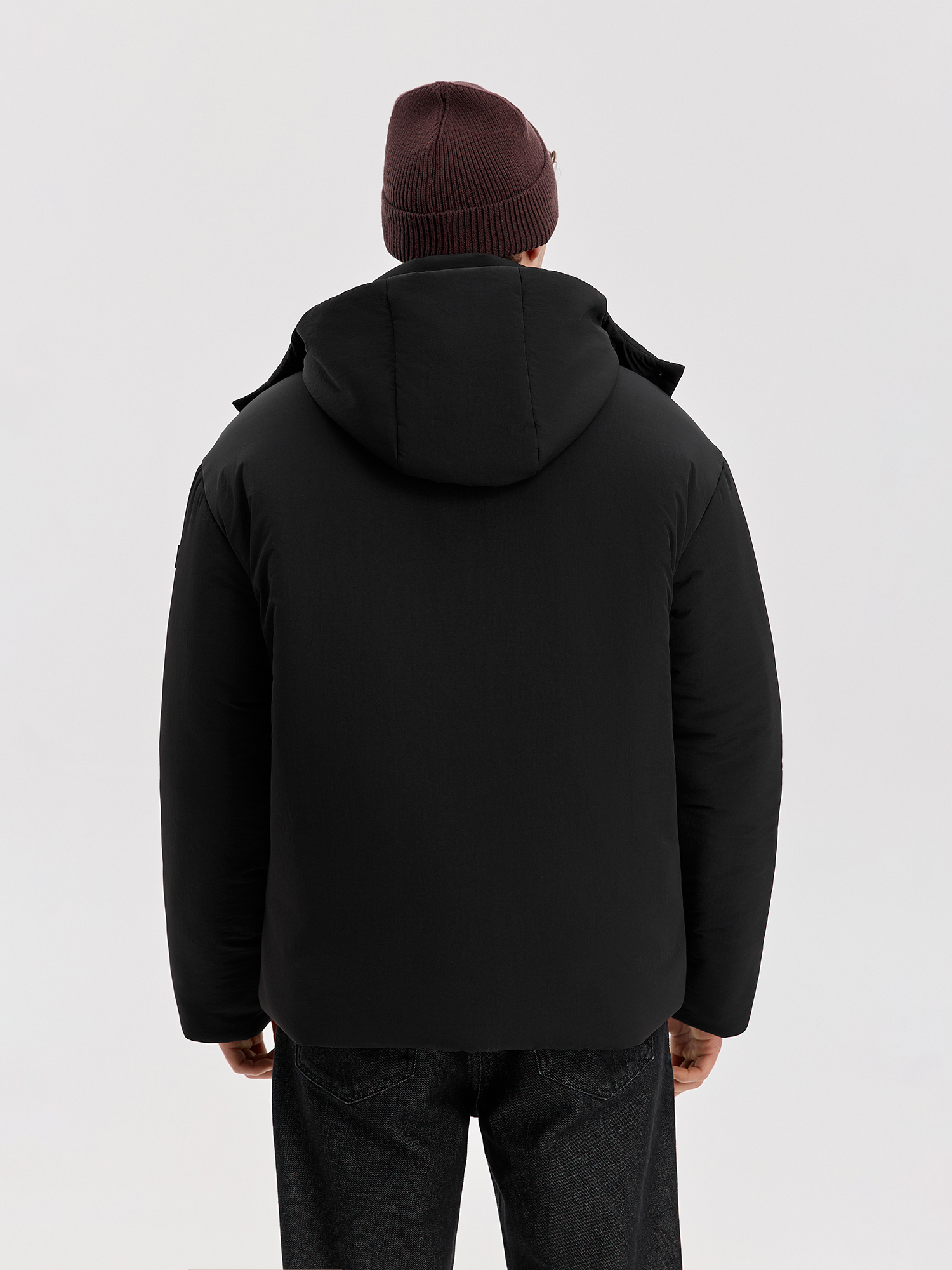 Warm jacket, men's, black