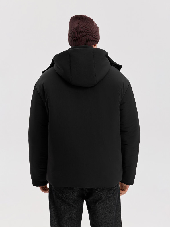 Warm jacket, men's, black