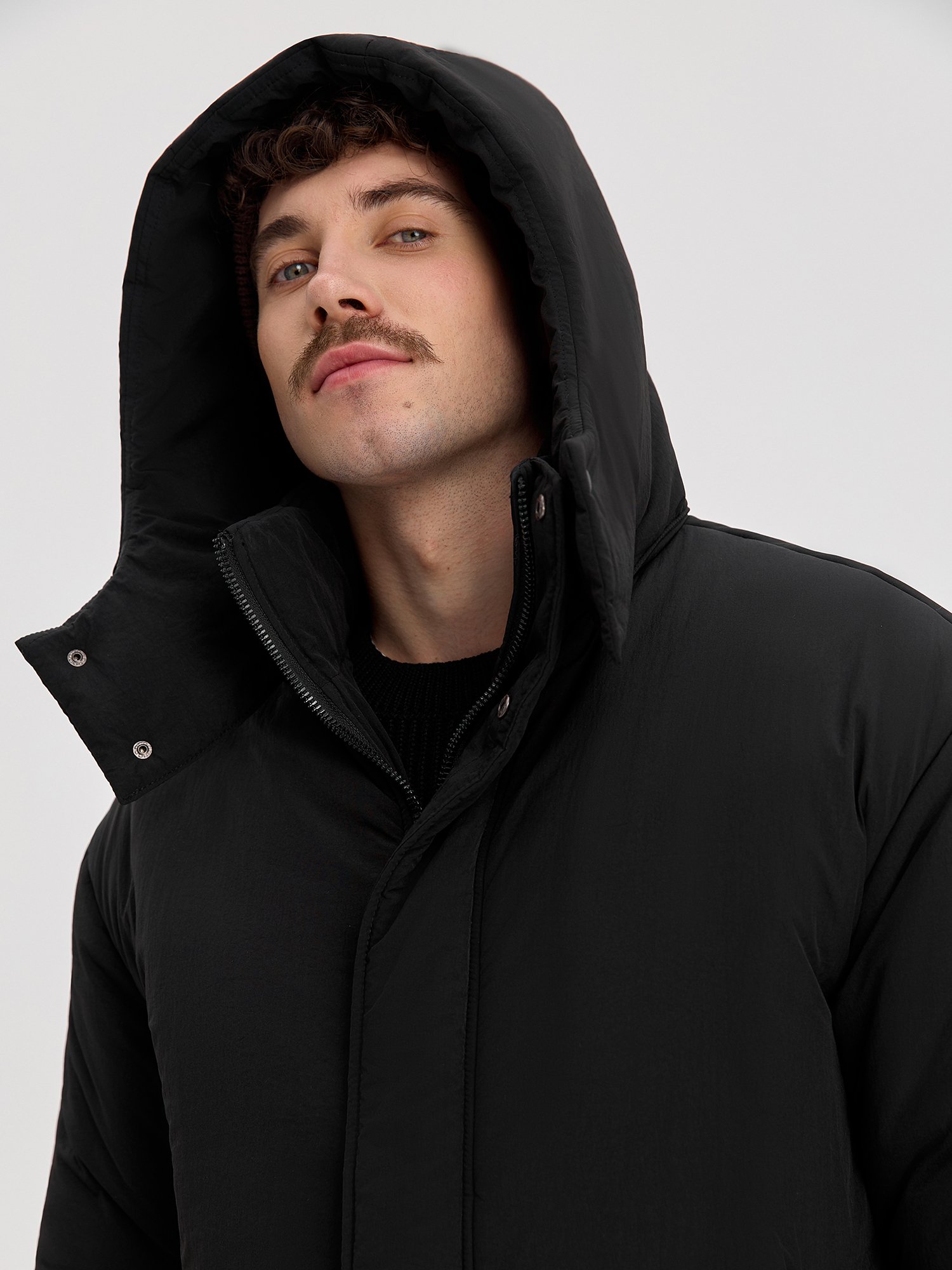 Warm jacket, men's, black