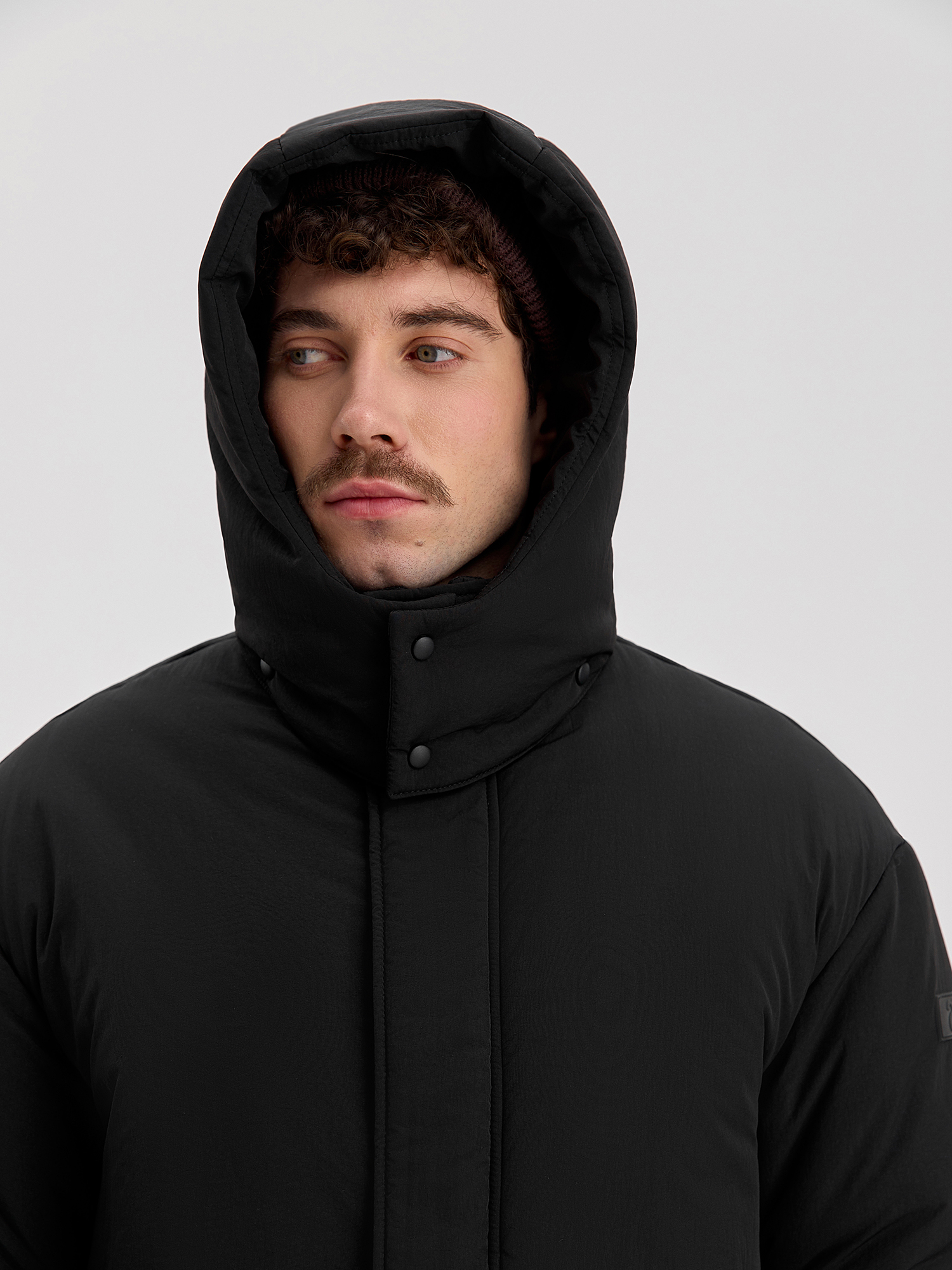 Warm jacket, men's, black