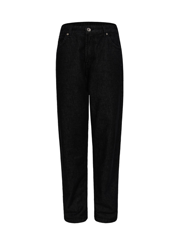 Straight-leg jeans, men's, black