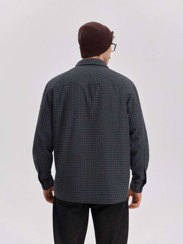 Men's checkered shirt, blue
