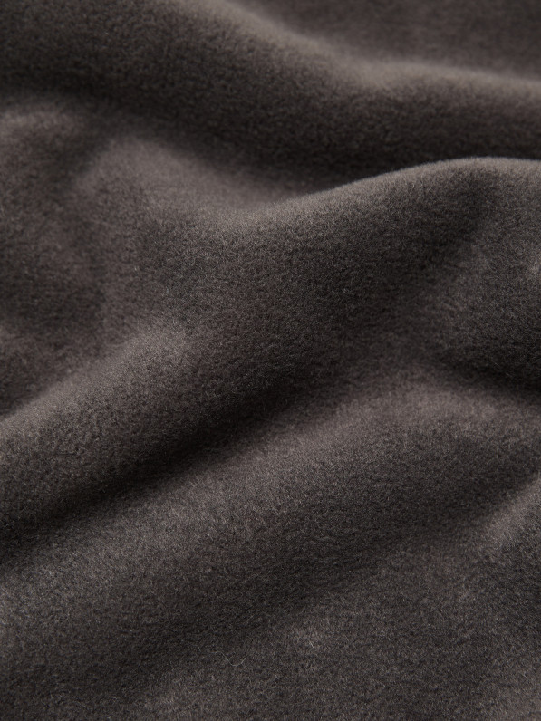 Fleece jacket with zipper, men's, gray