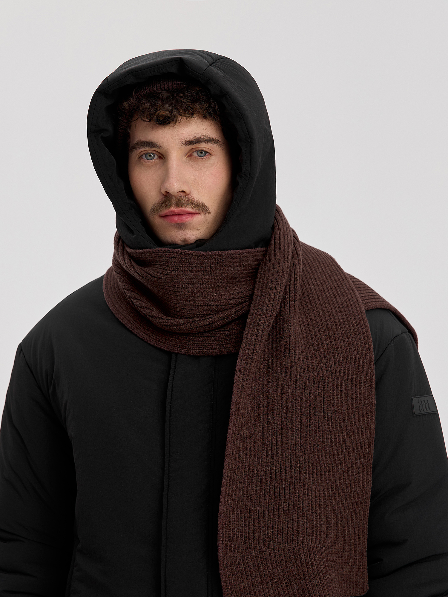 Men's scarf, chocolate