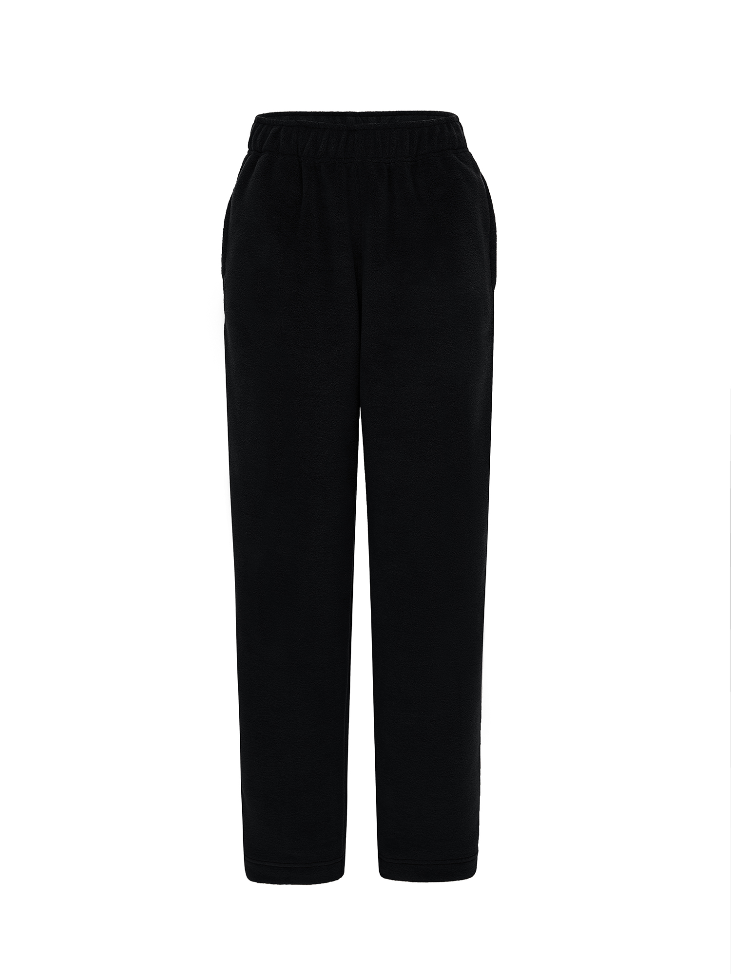 Fleece pants, men's, black