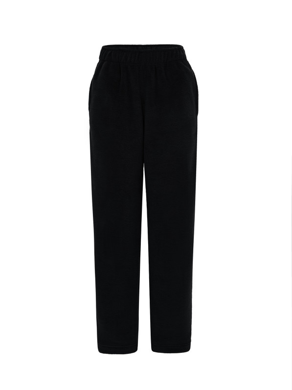 Fleece pants, men's, black