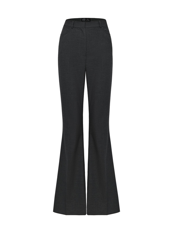 Flared pants, gray