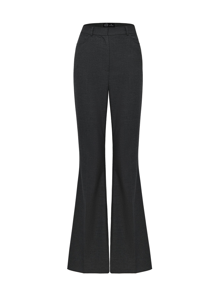 Flared pants, gray