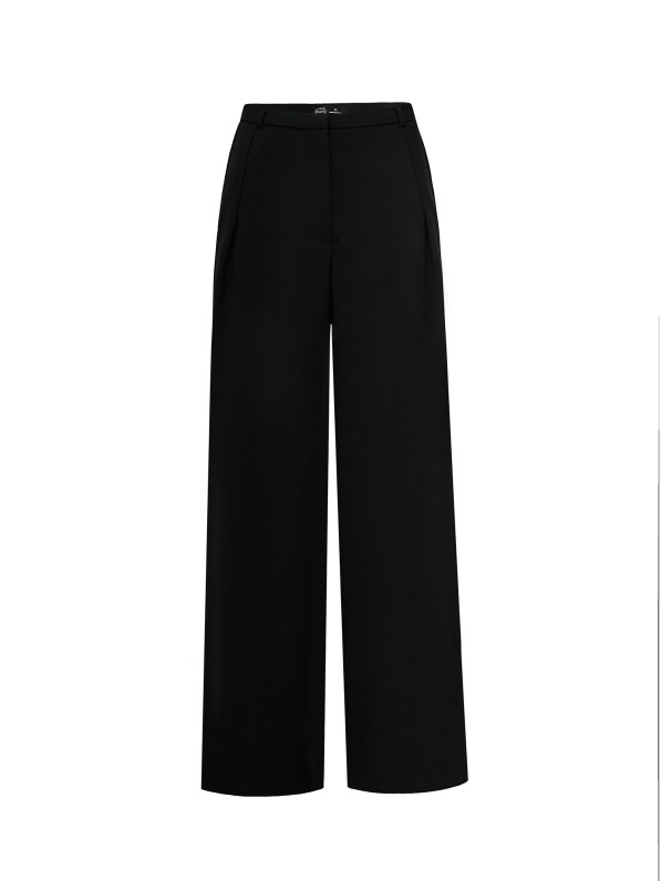 Mid-rise pants, black