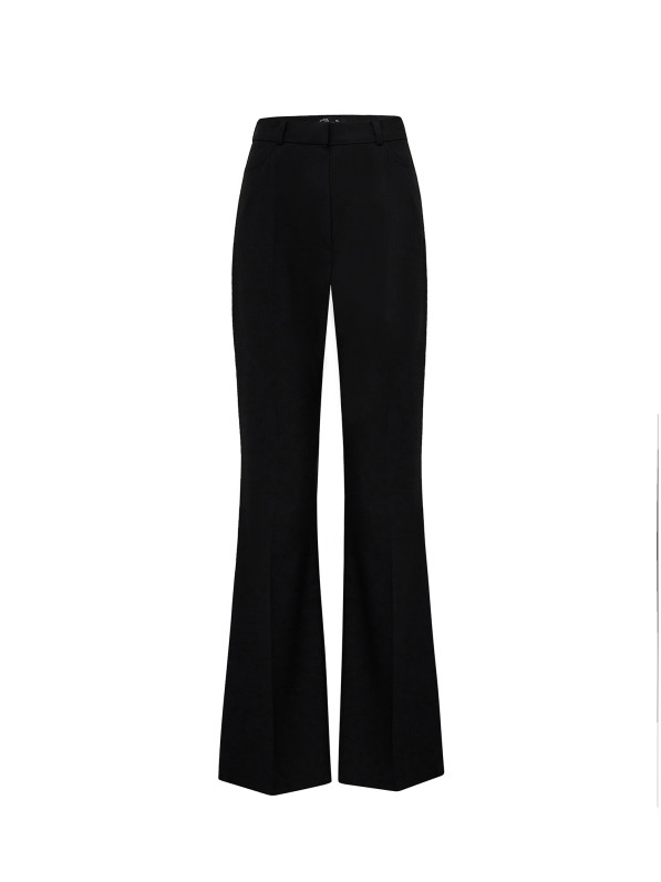 Flared pants, black