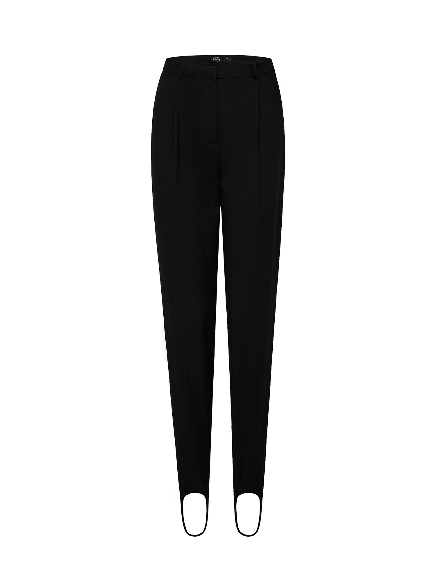 Classic trousers with straps, black 