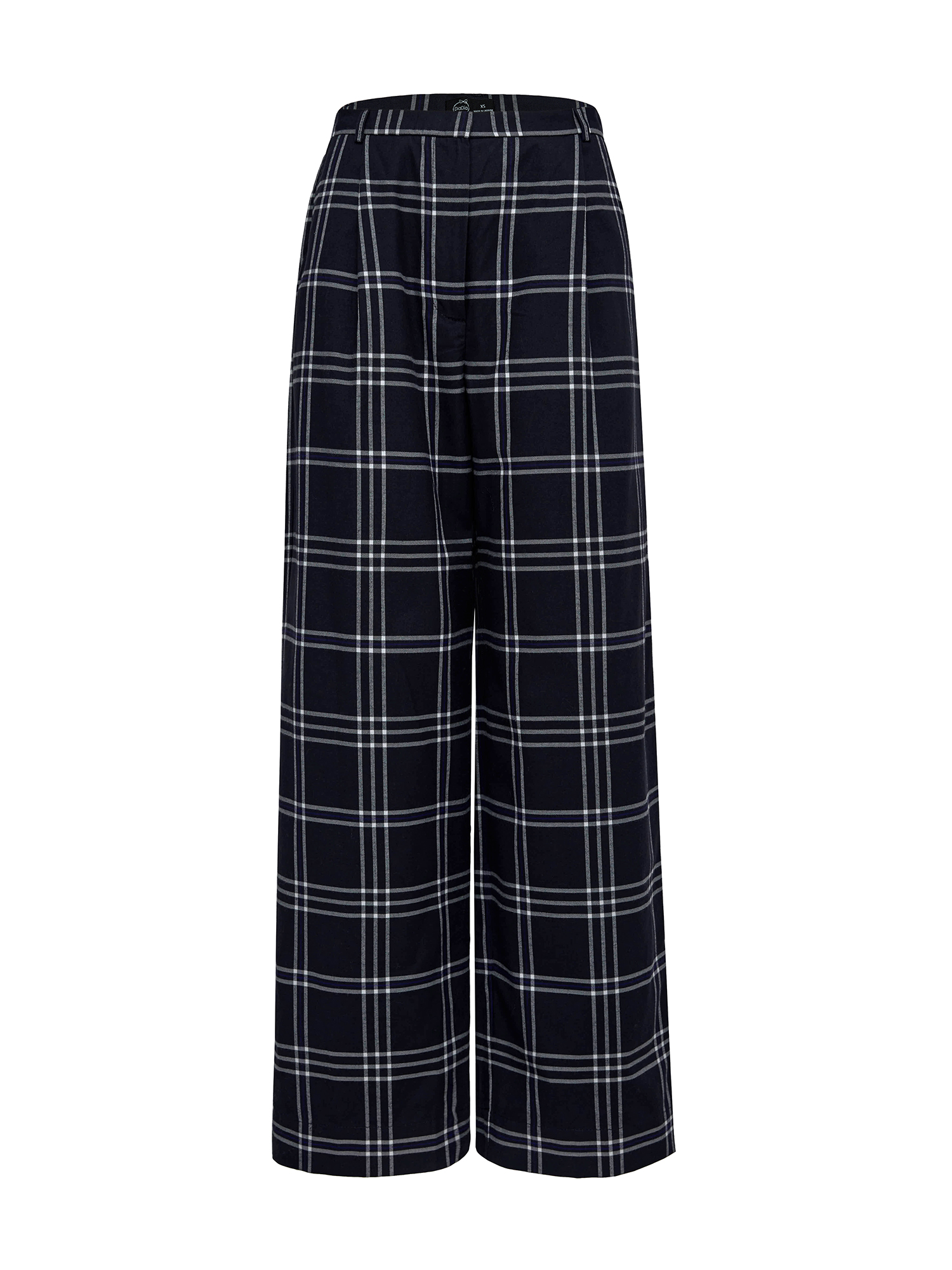 Checkered pants, dark blue