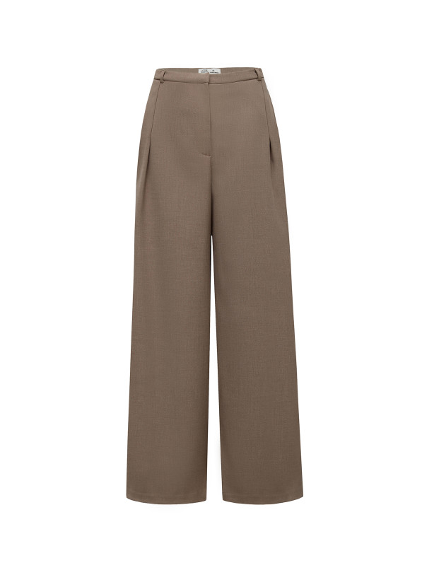 Mid-rise pants, beige