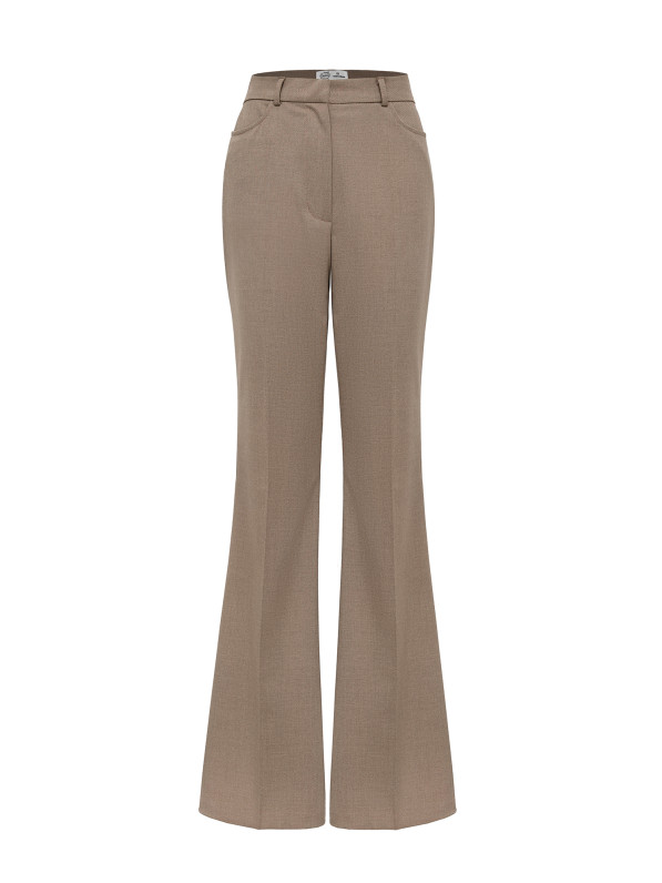 Flared pants, beige