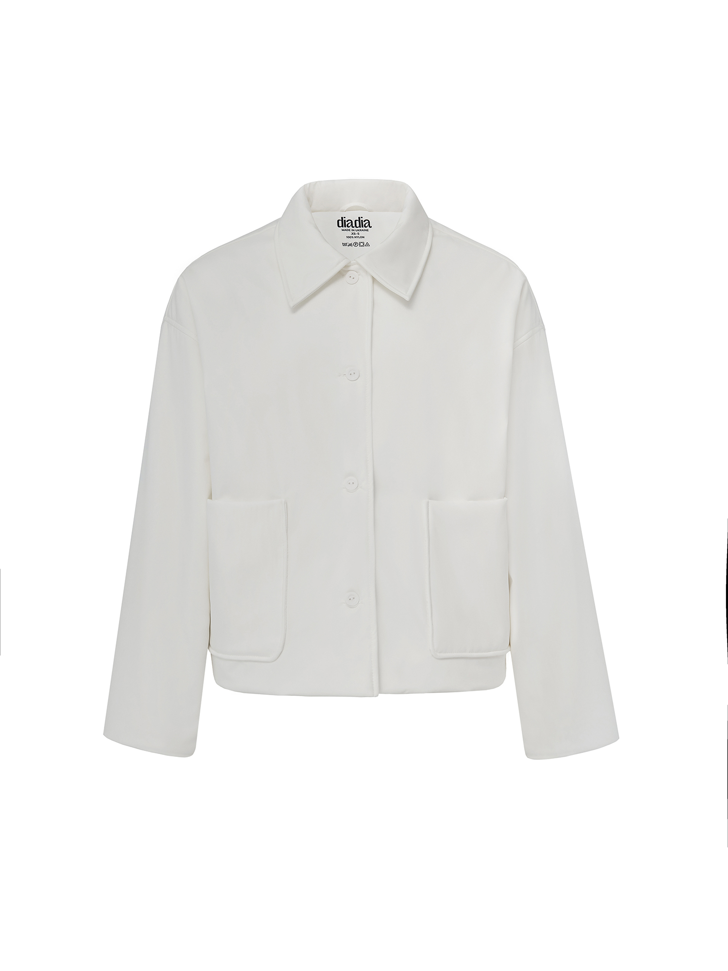 Jacket with patch pockets, milky