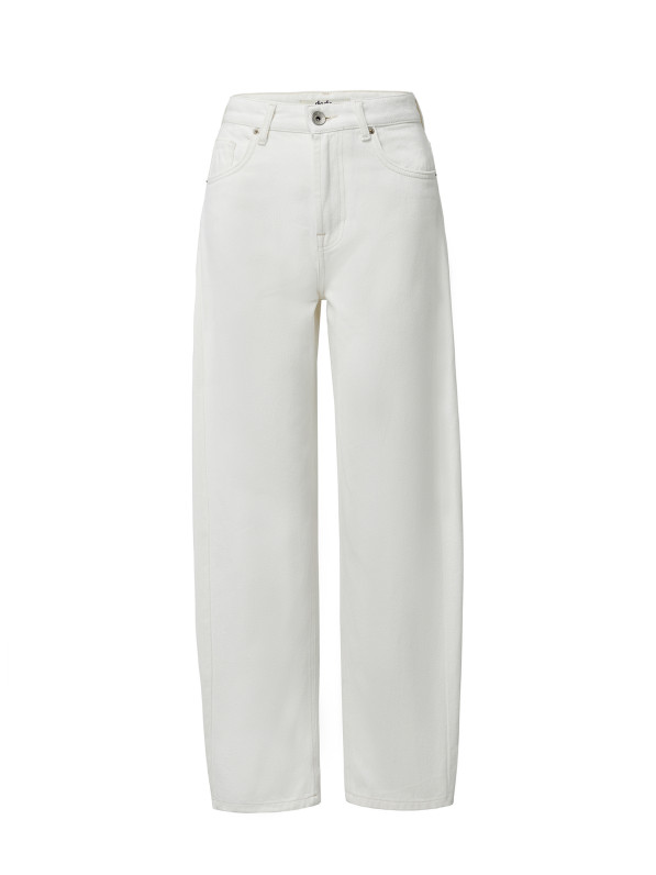Wide straight jeans, white