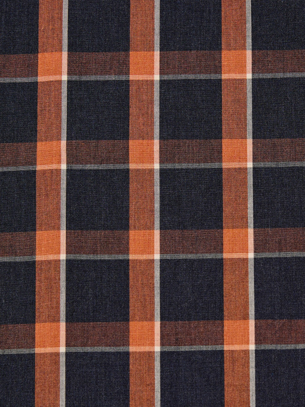 Checked shirt with cape, blue