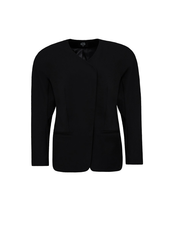 Jacket with hidden buttons, black