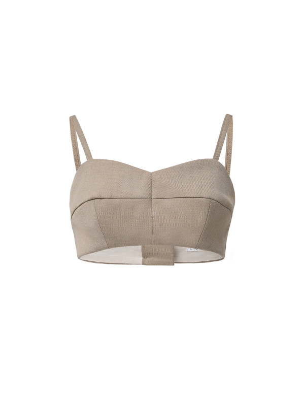 Strappy top, beige