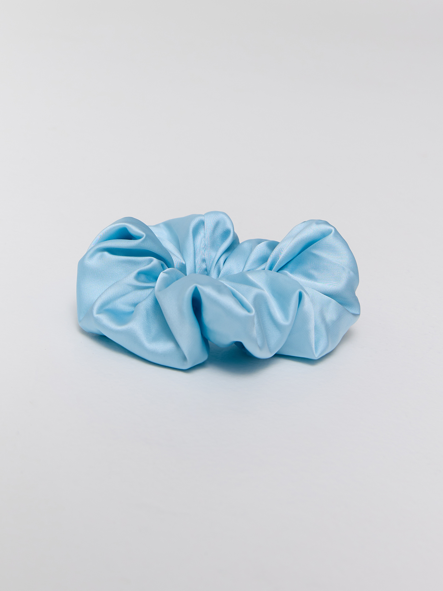 Satin hair tie, blue
