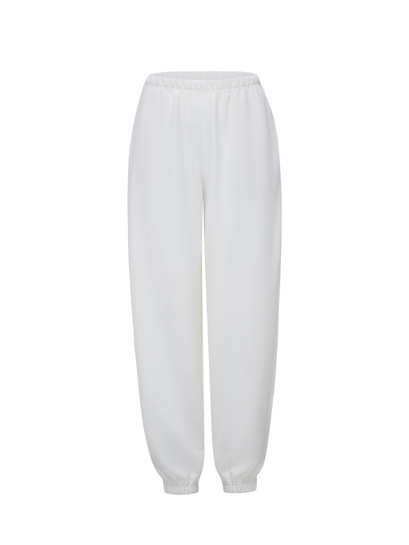Oversized milky white joggers