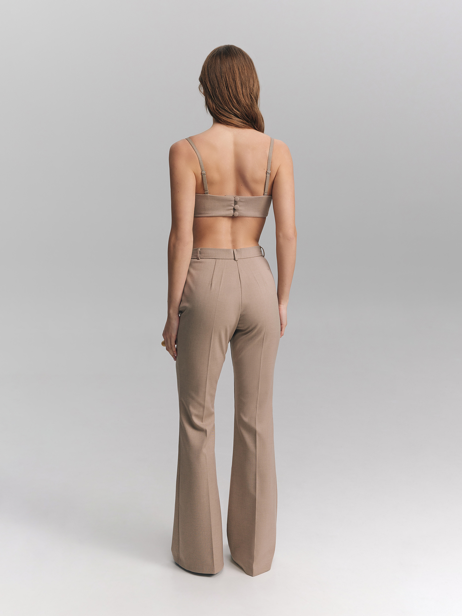 Strappy top, beige