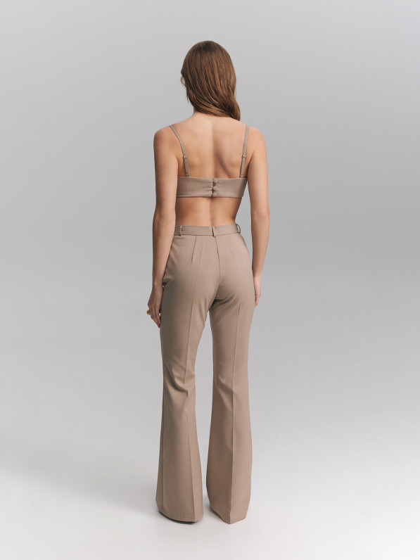Strappy top, beige