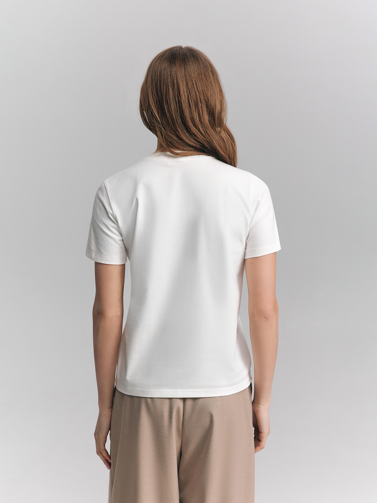Basic T-shirt, milky