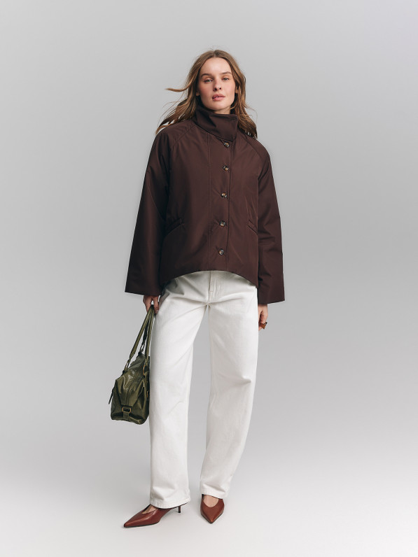 Wide straight jeans, white