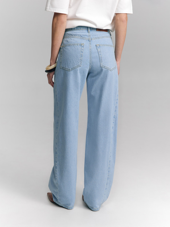 Wide straight jeans, blue