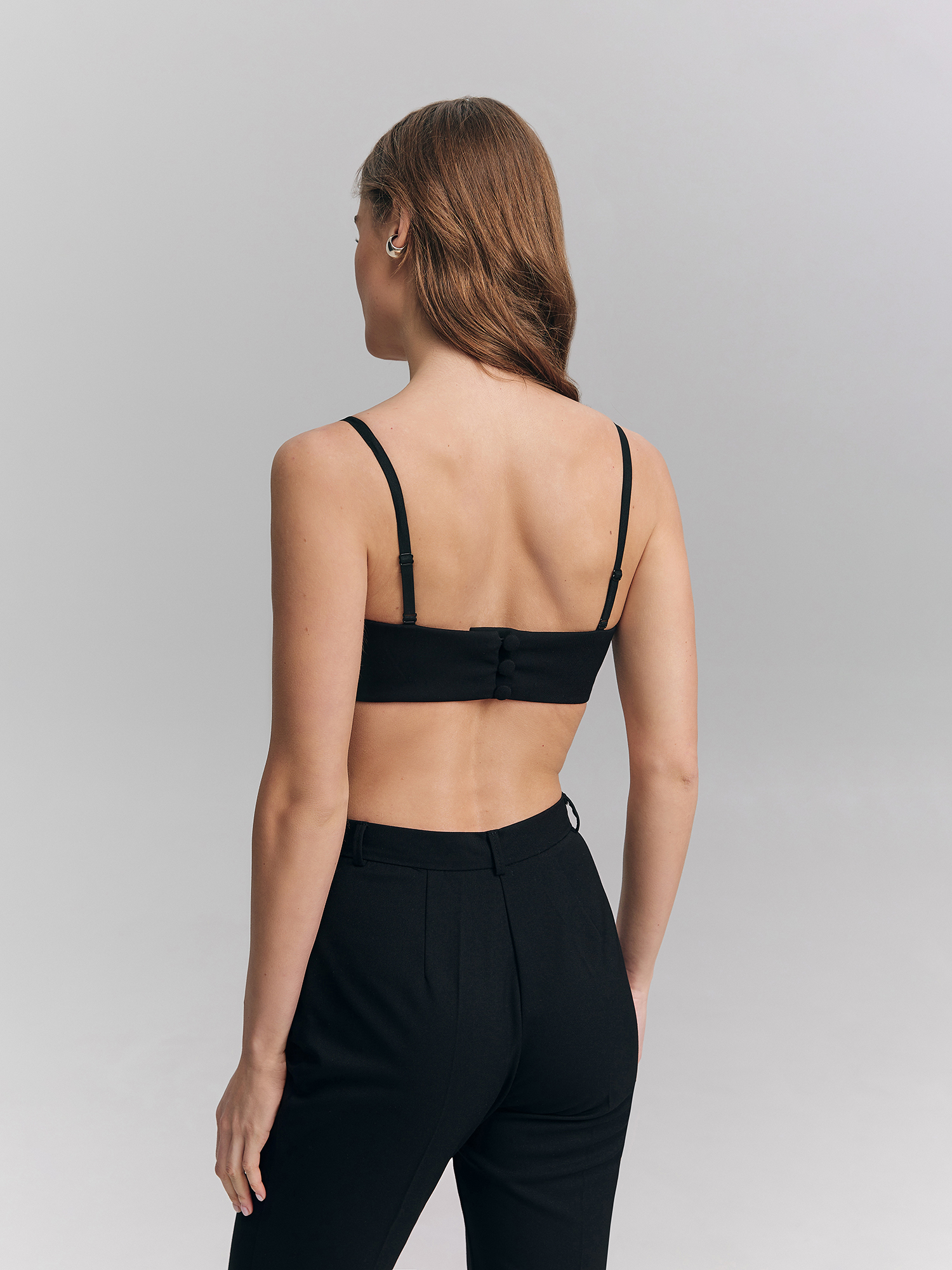 Strapless top, black