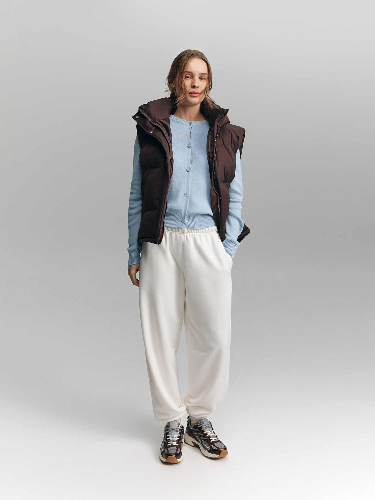 Oversized milky white joggers