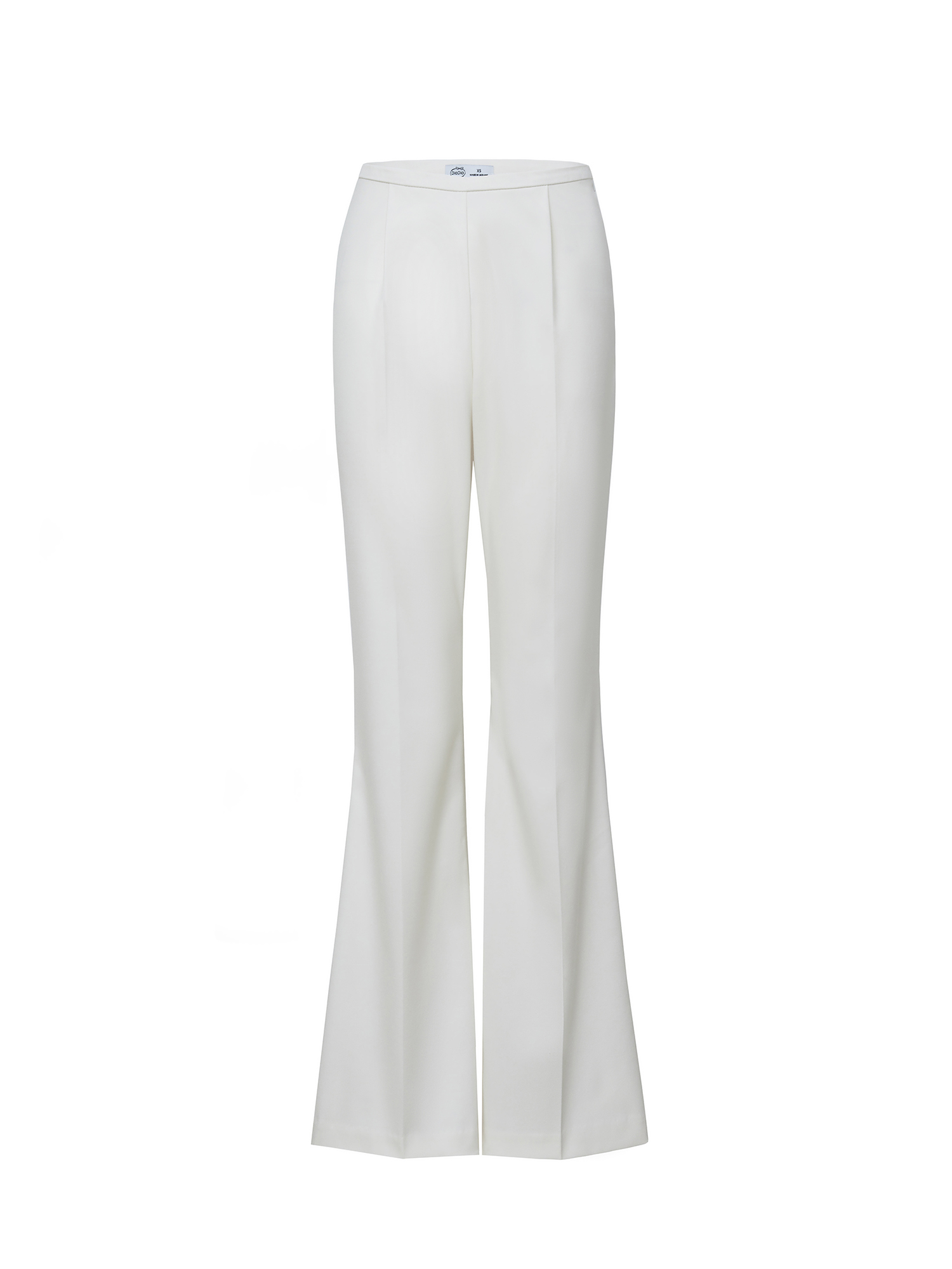 Flared pants, white