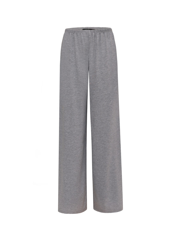Slim wide-leg pants, gray