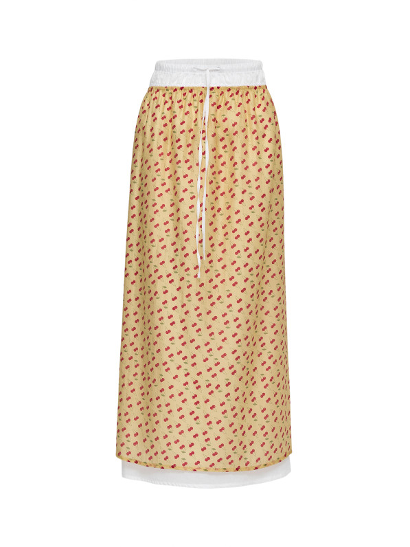 Cherry skirt, yellow