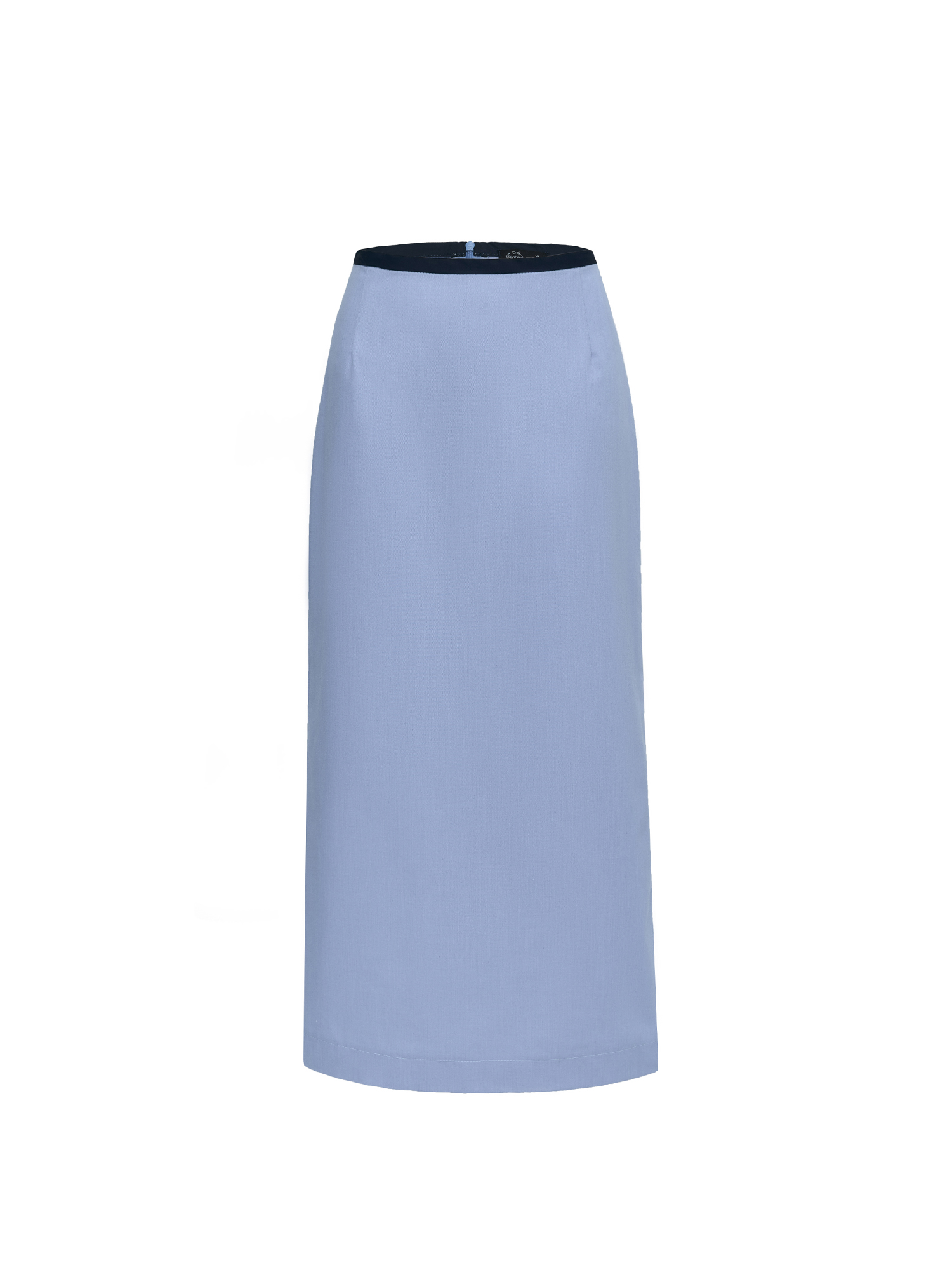 Cotton midi skirt, blue
