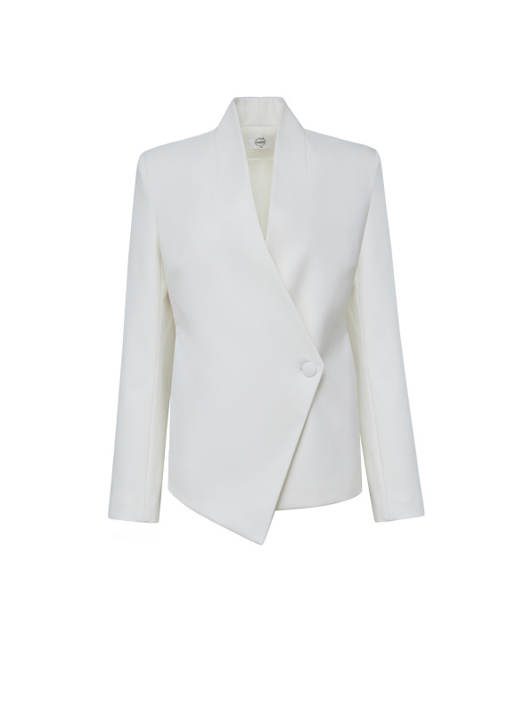 Double-breasted jacket, white