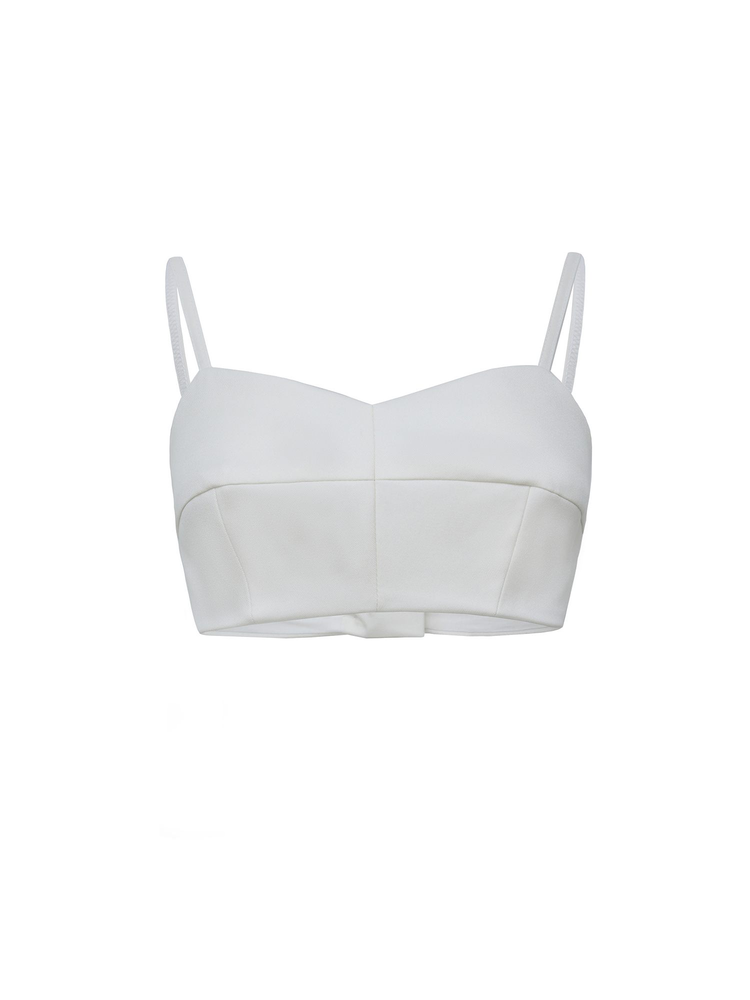 Strapless top, white