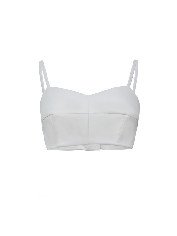 Strapless top, white