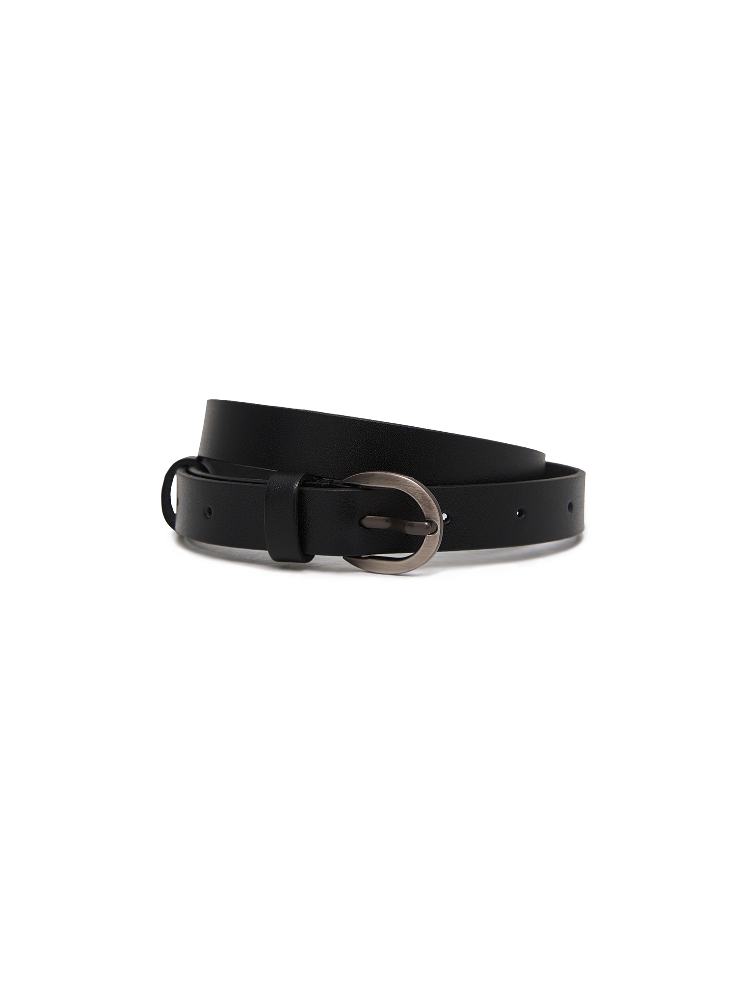 Genuine leather belt, black