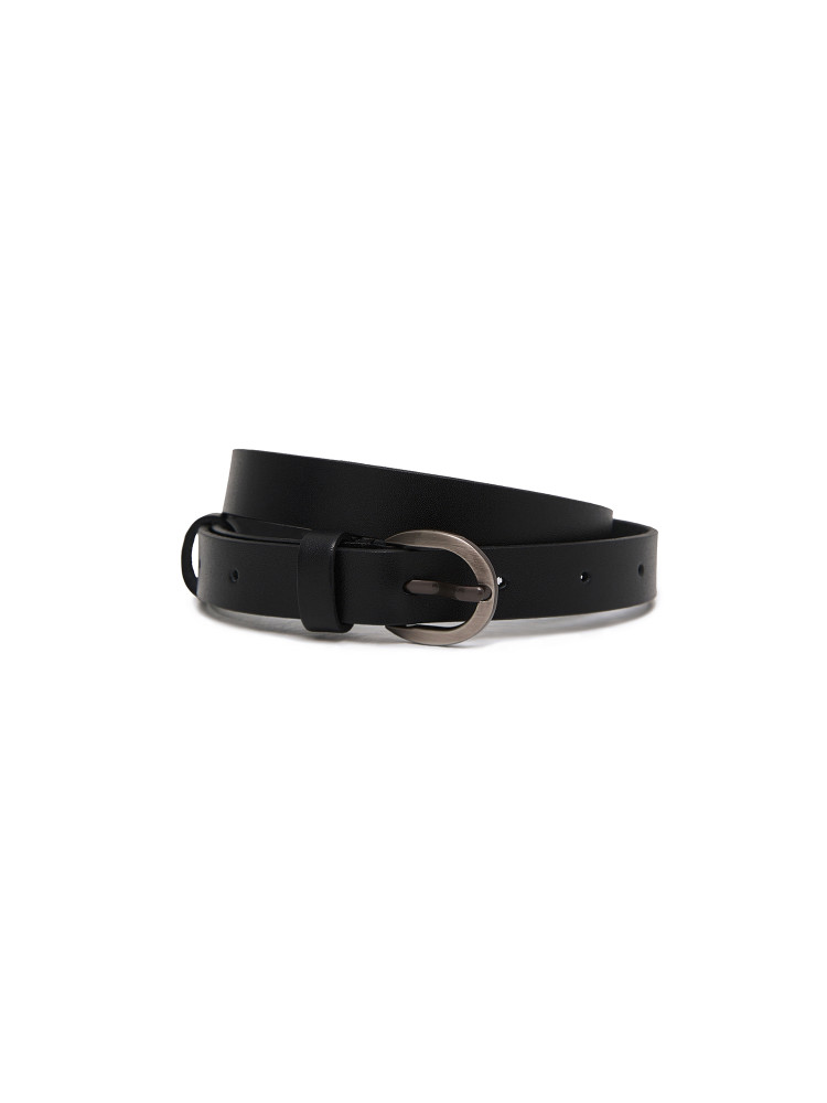 Genuine leather belt, black