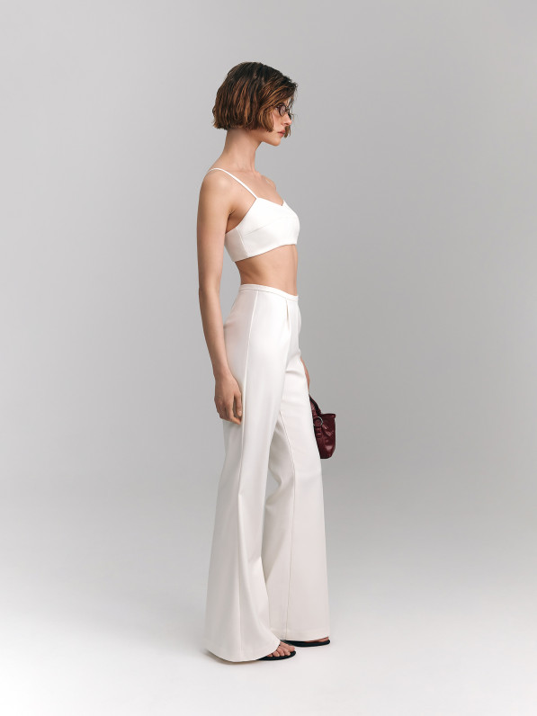 Strapless top, white
