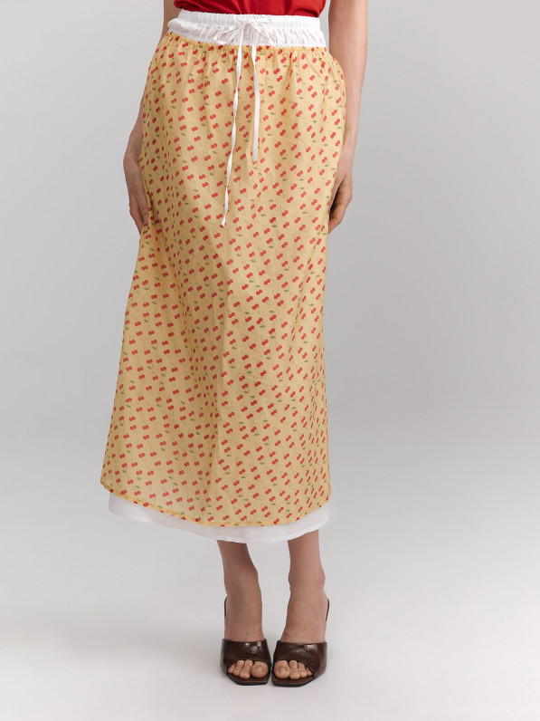Cherry skirt, yellow